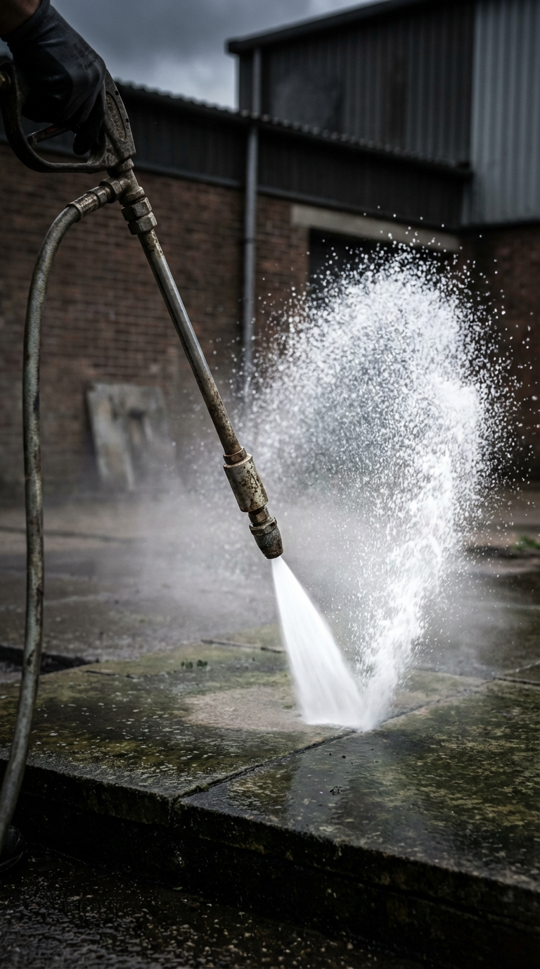 Pressure washing team